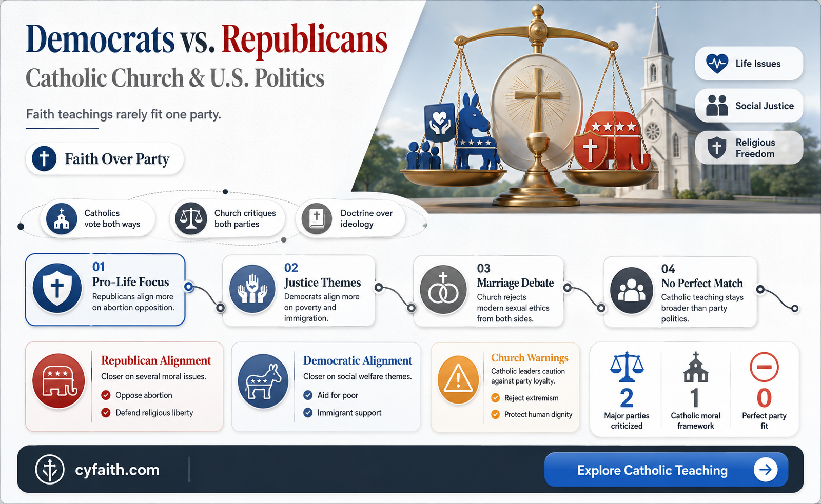 are catholics more democratic than republican