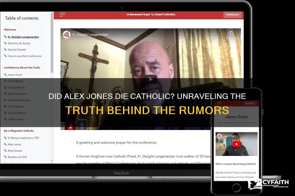 did alex jones die catholic
