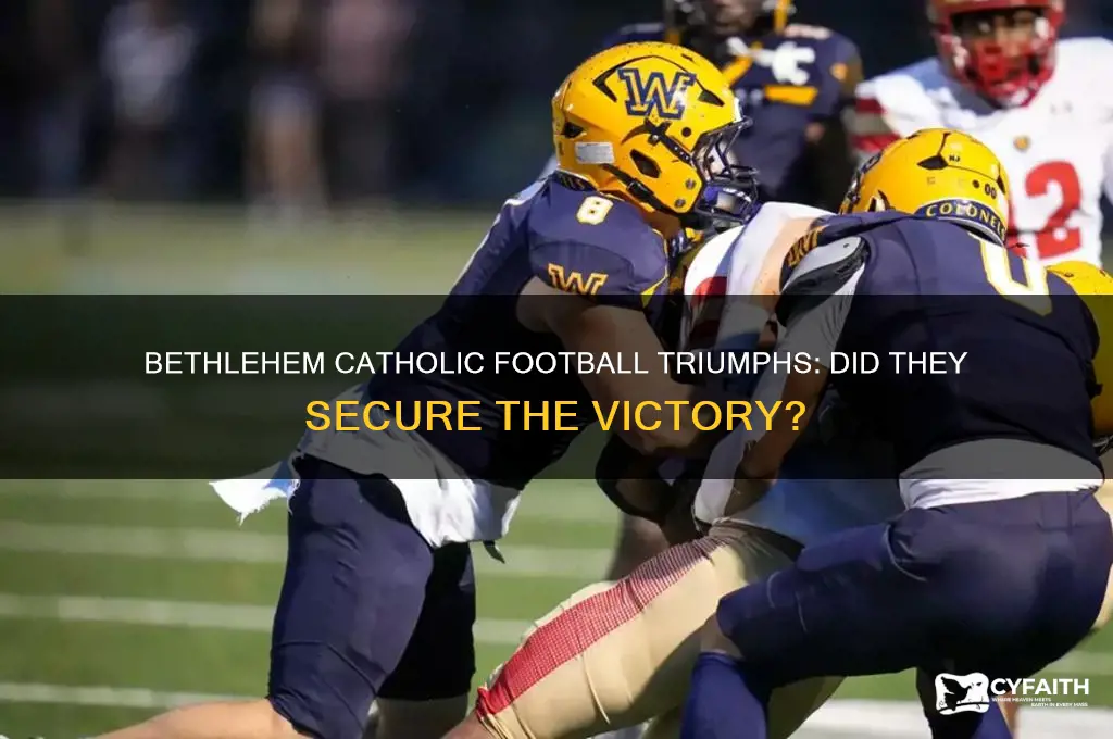 did bethlehem catholic football win