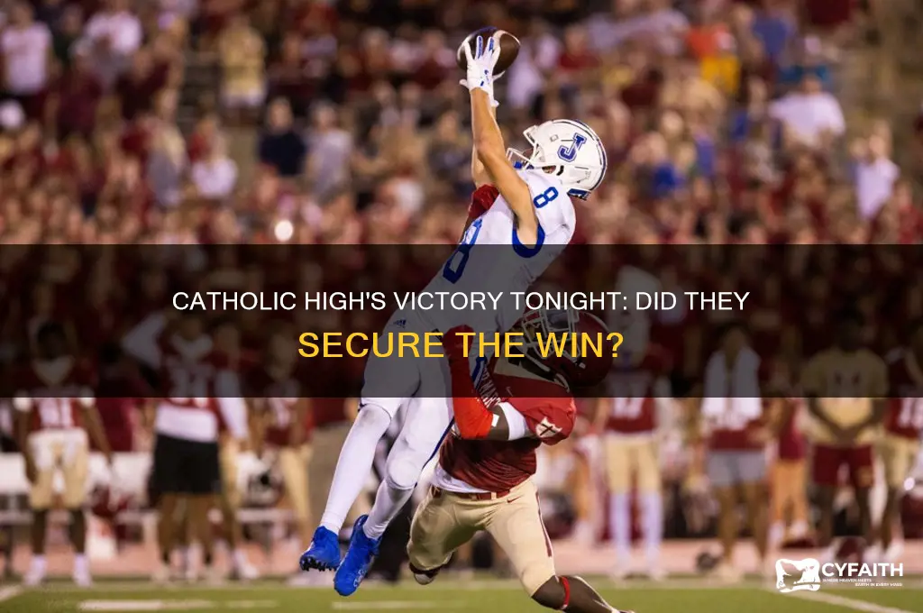 did catholic high win tonight