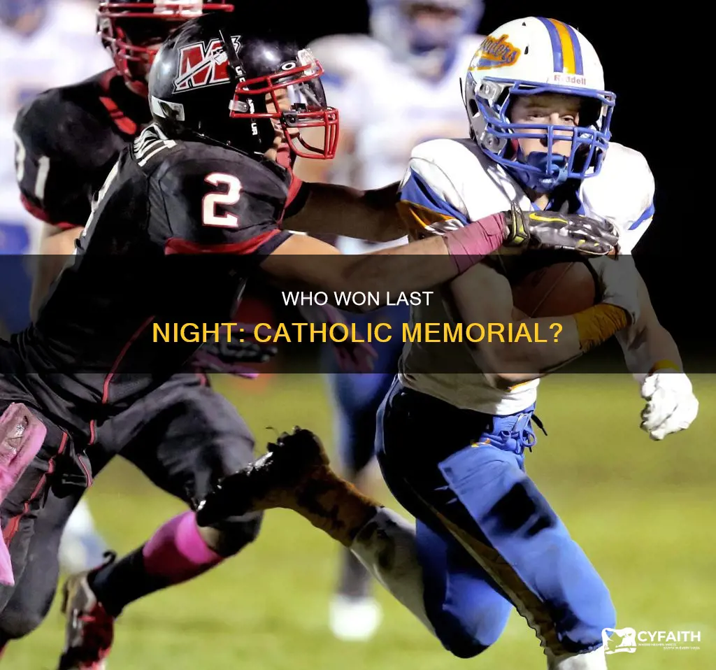 did catholic memorial win last night