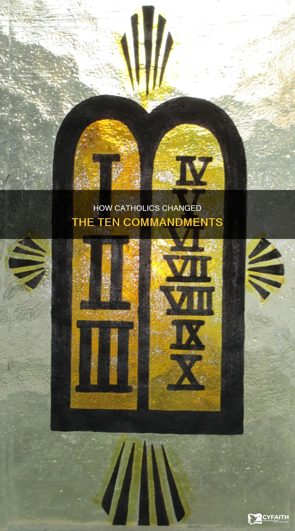 did catholics change the 10 commandments