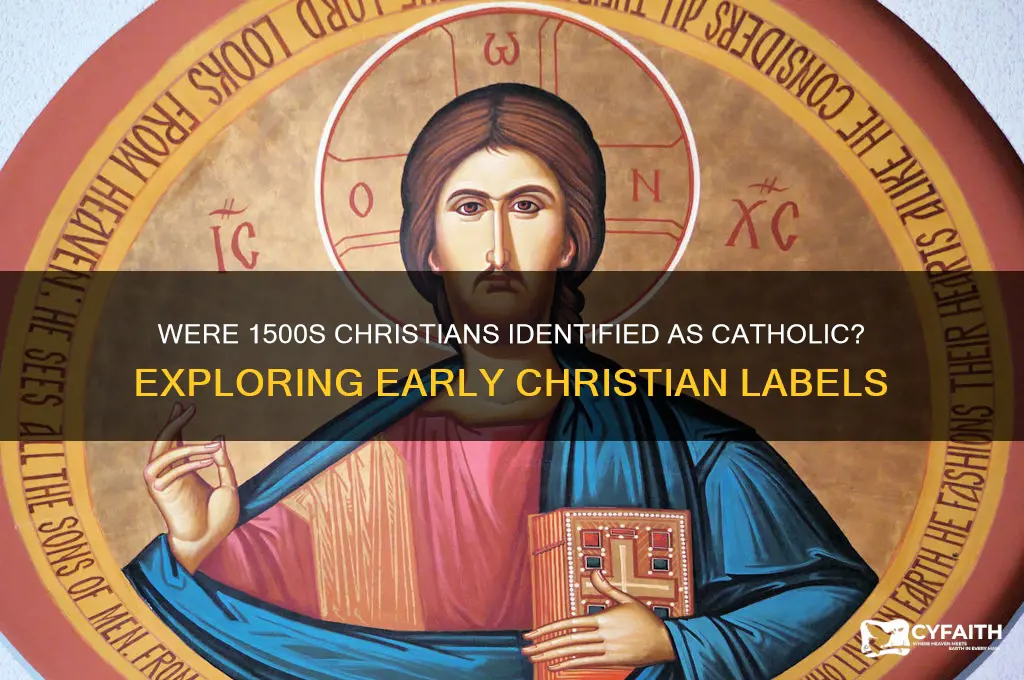 did christians in the 1500 refer to themselves as catholic