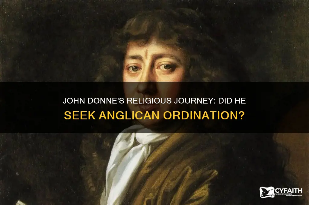 did john donne want to become anglican