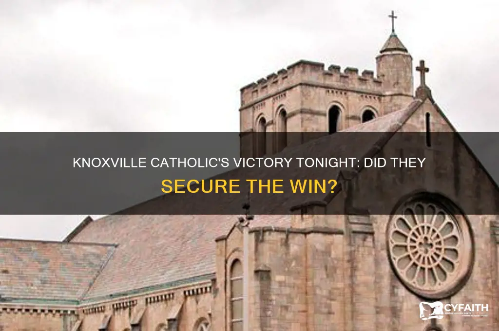 did knoxville catholic win tonight