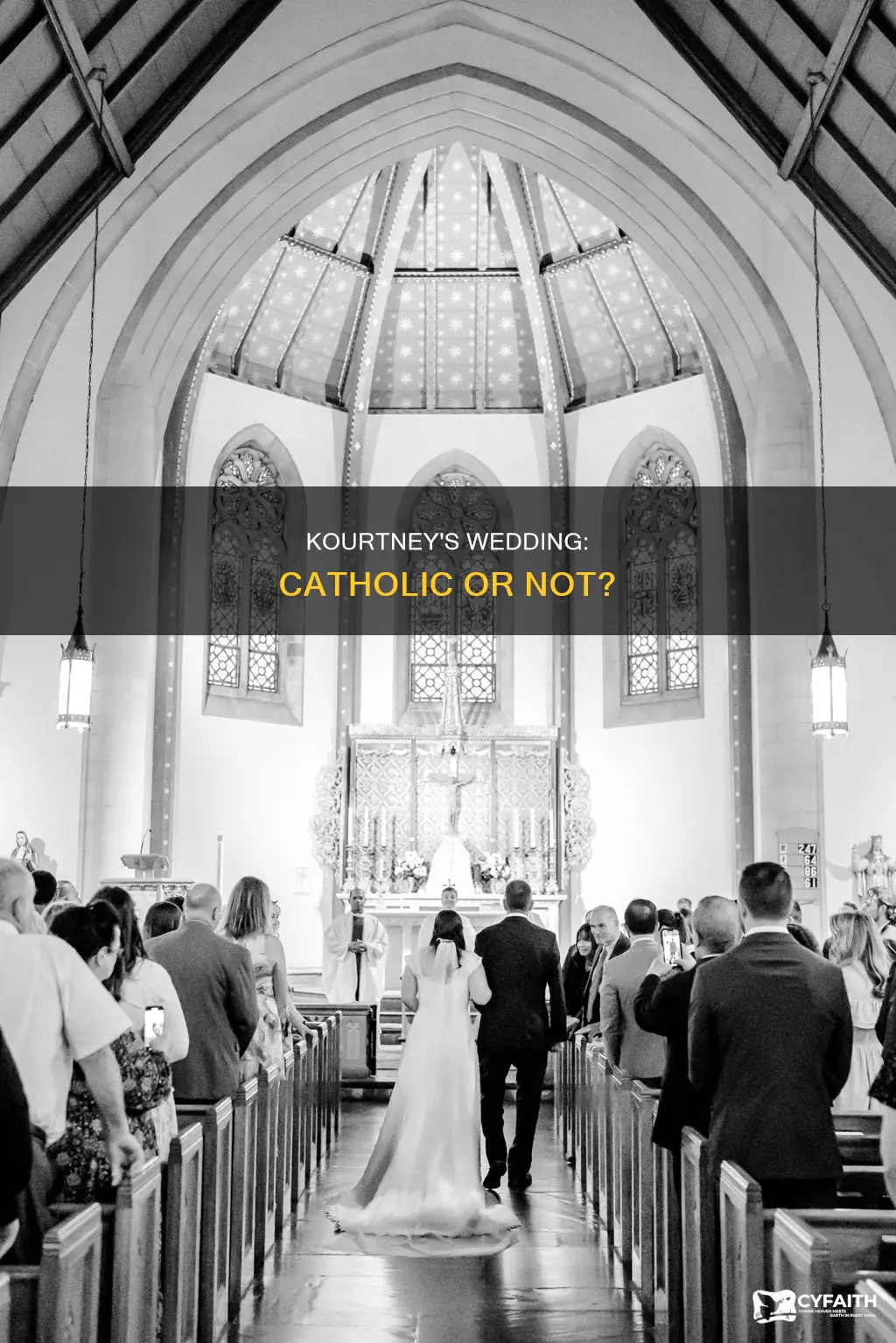 did kourtney have a catholic wedding
