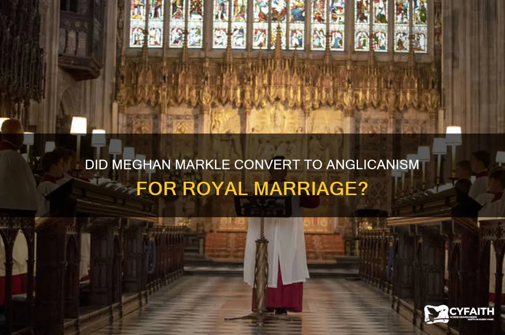 did meaghan have to convert to anglican