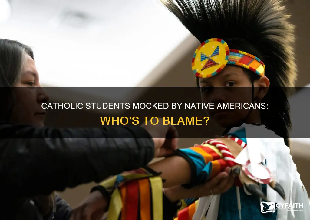 did native american mock catholic students