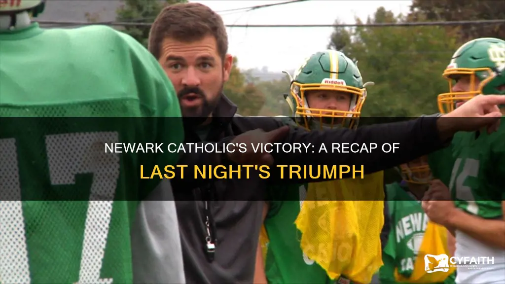 did newark catholic win last night