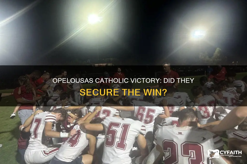 did opelousas catholic win