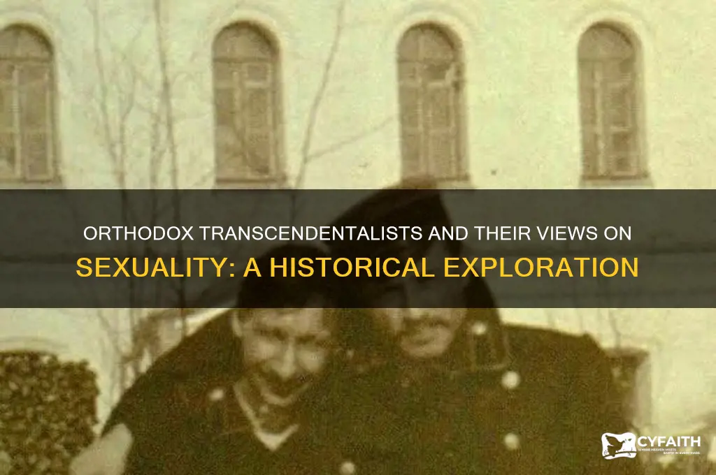 did orthodox transcendentalists discuss sex