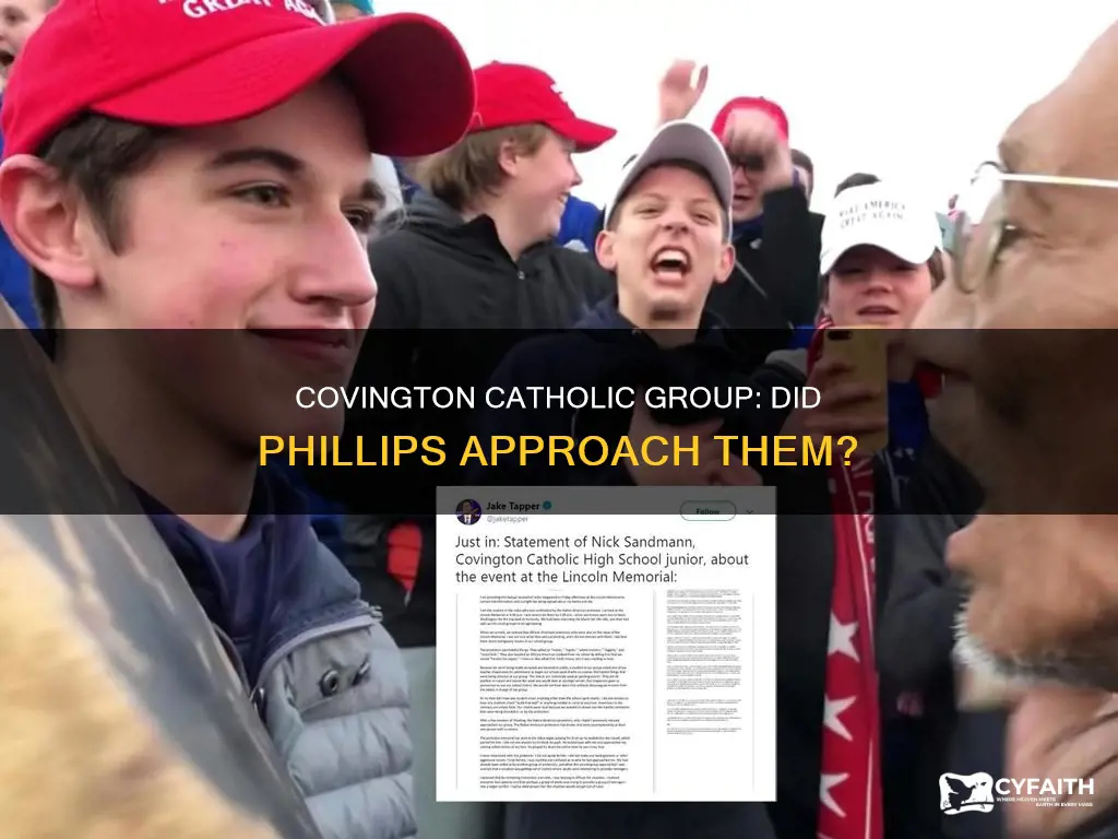did phillips approach the covington catholic group