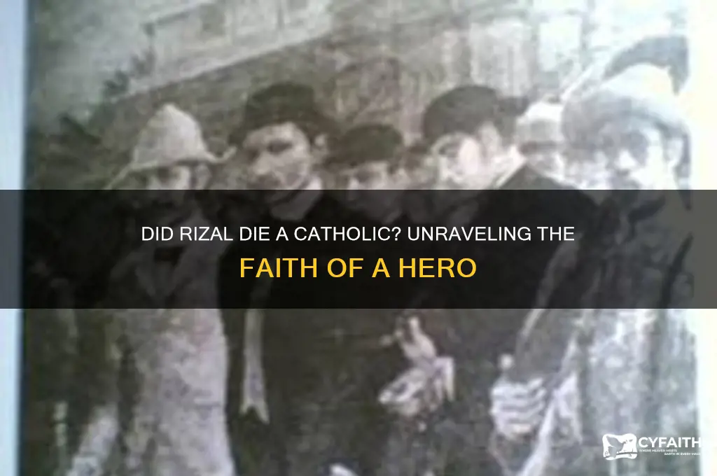 did rizal died catholic