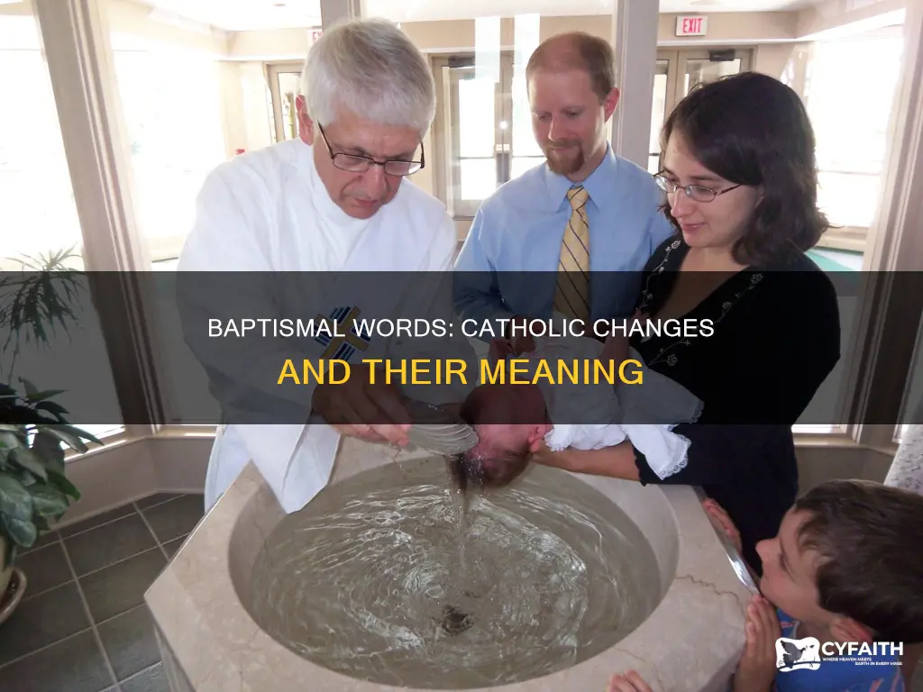 did the catholics change the words for baptism