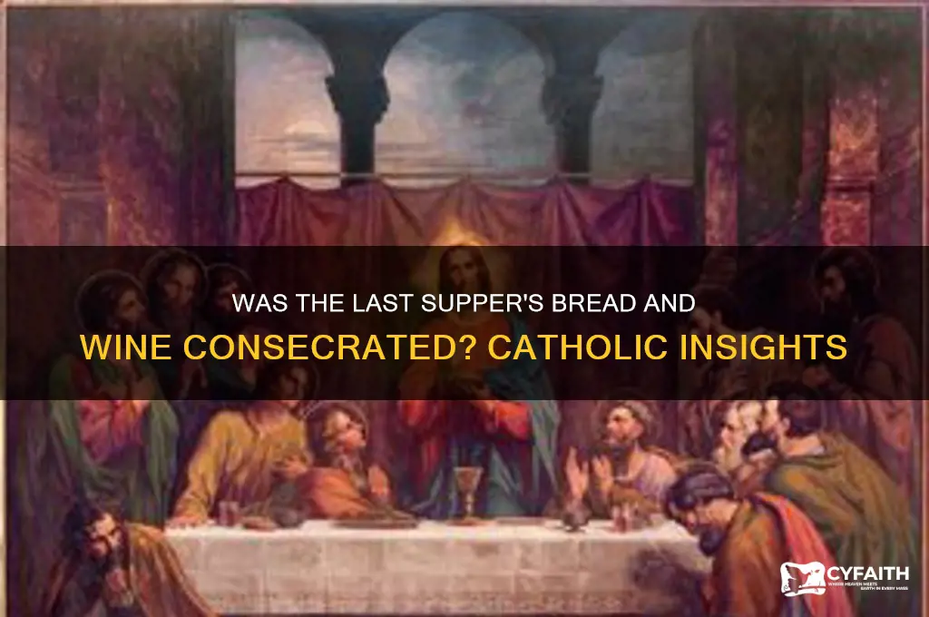 did the last supper have consecrated elements catholic answers