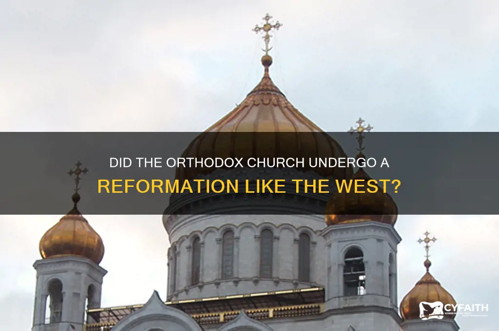 did the orthodox church have a reformation