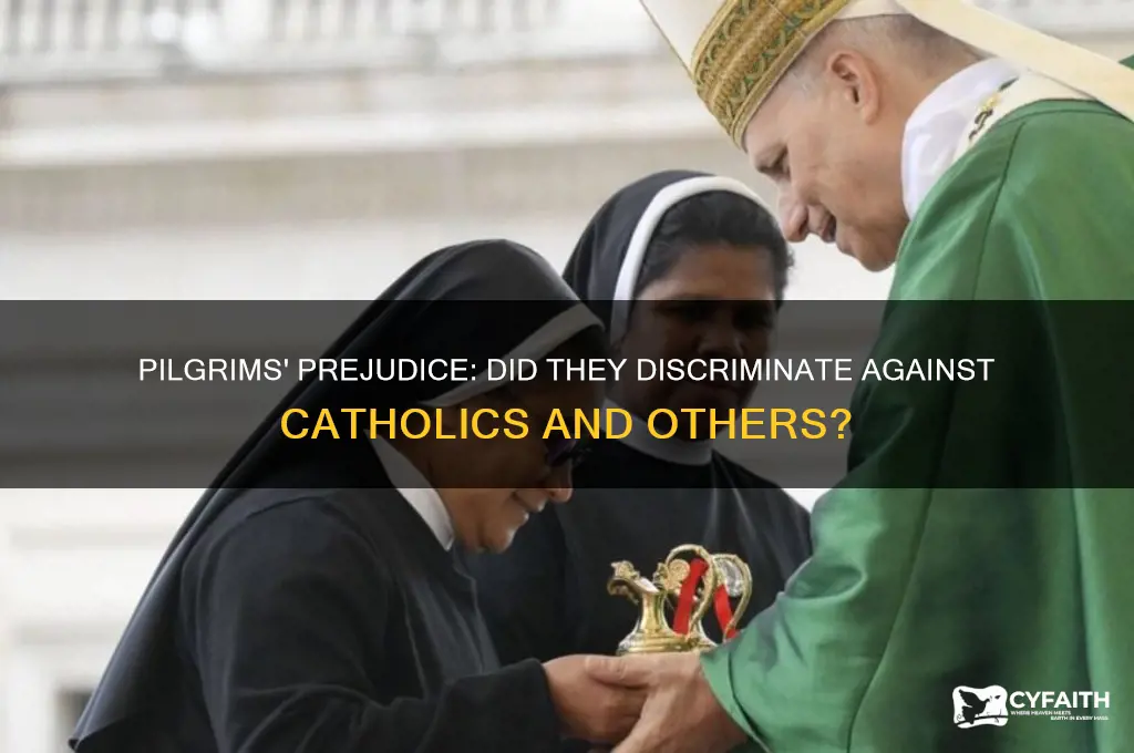 did the pilgrims discriminate against non-protistants like catholics