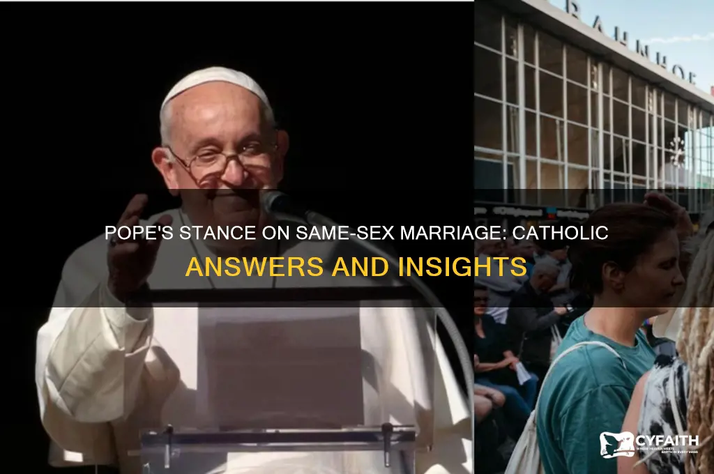 did the pope bless same sex marriage catholic answers