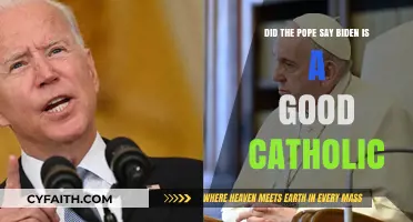 Pope's Remarks on Biden's Faith: Good Catholic or Political Statement?