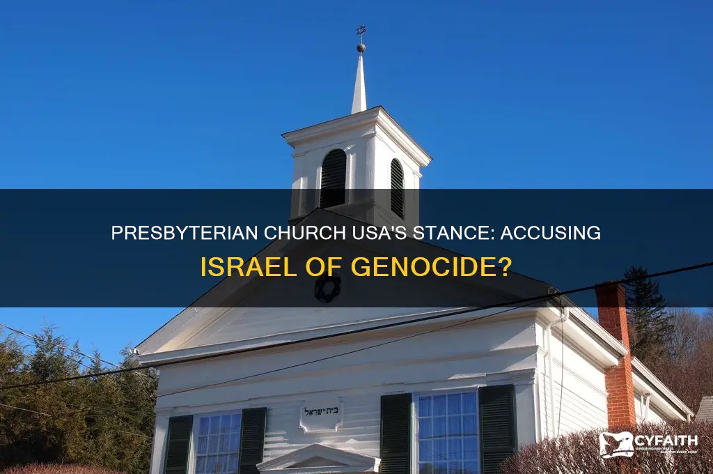 did the presbyterian church usa resolve that israel is genocidal