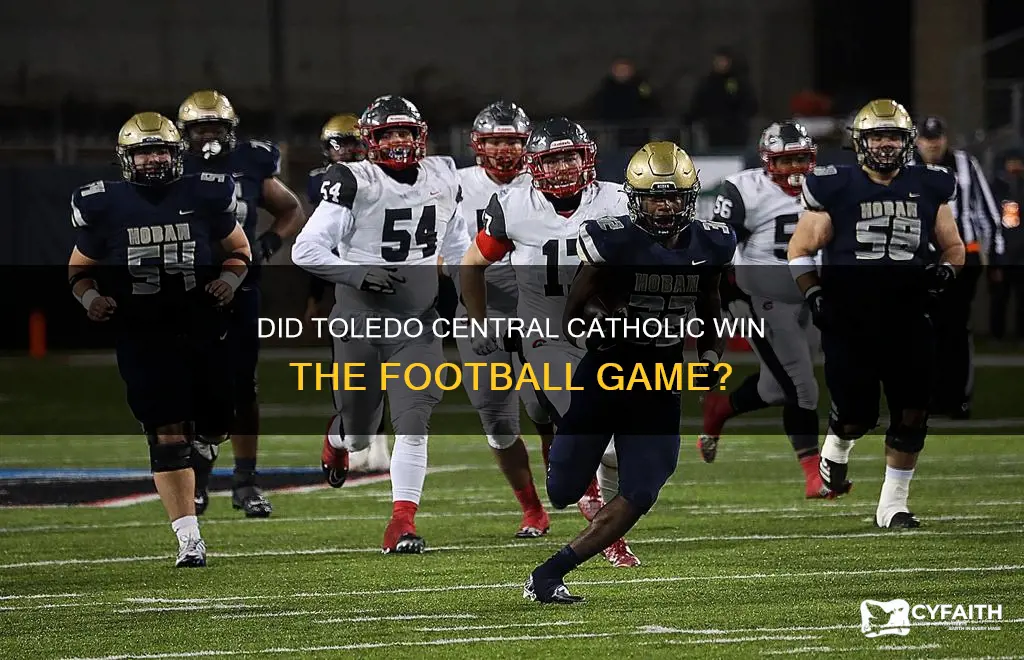 did toledo cenmtral catholic win football game