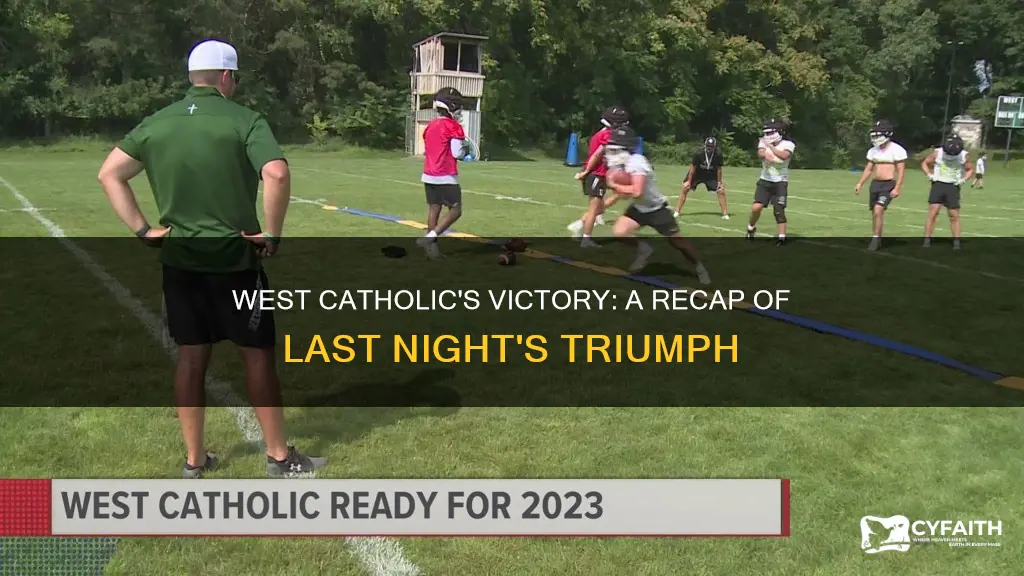 did west catholic win last night