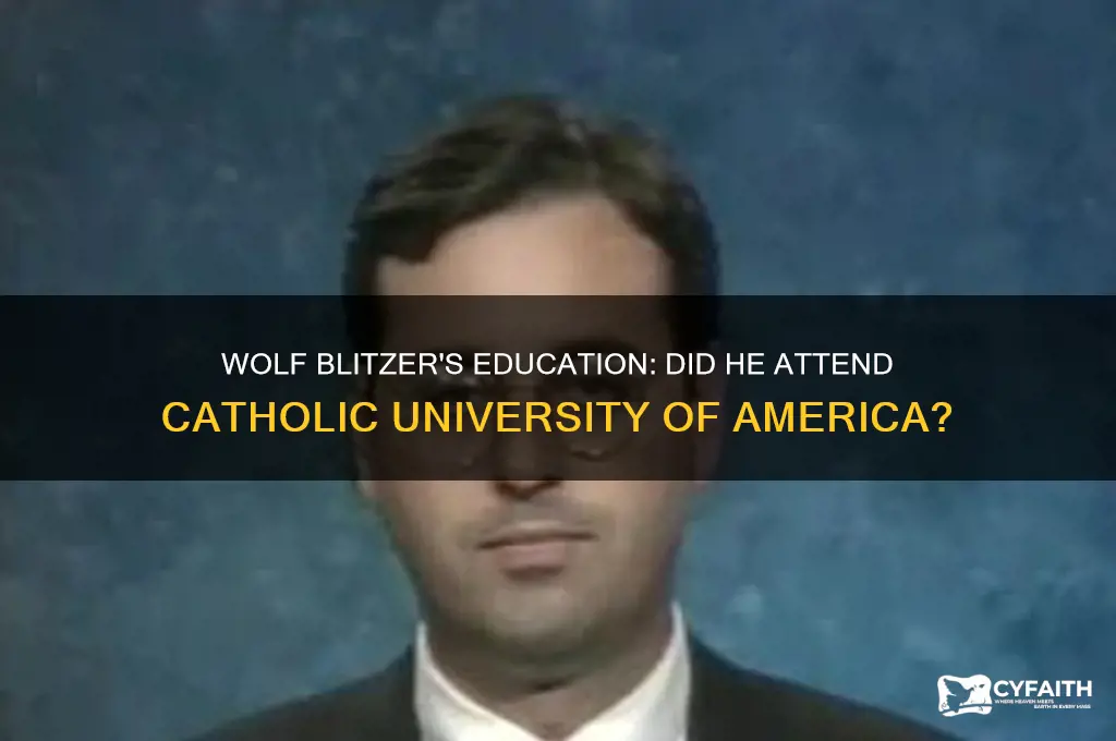 did wolf blitzer ever attend the catholic university of america