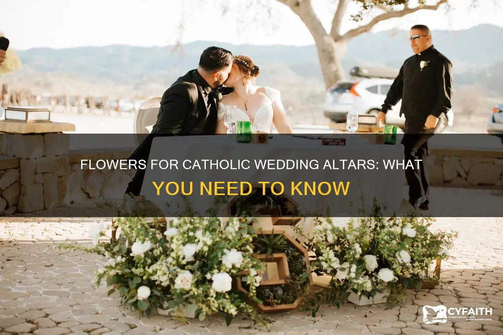did you have flowers for altar catholic wedding