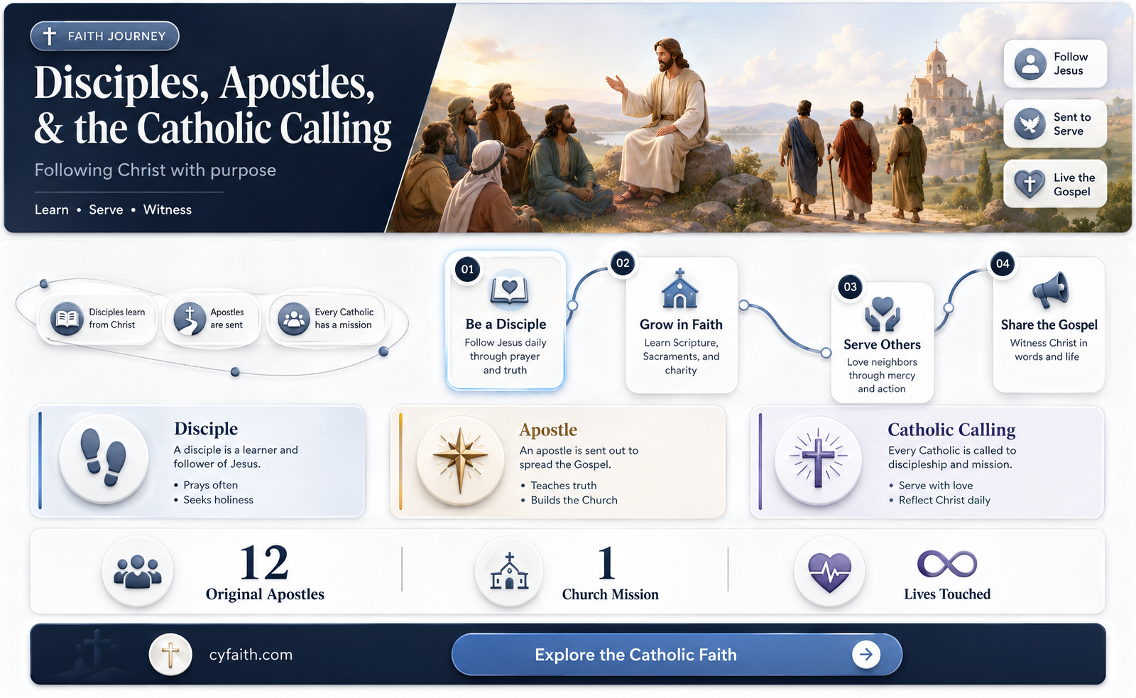 are catholics called to be disciples or apostles