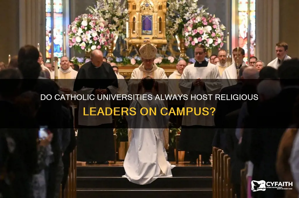 do all catholic universities have religious leaders on their campus