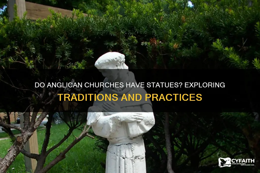 do anglican churches have statues