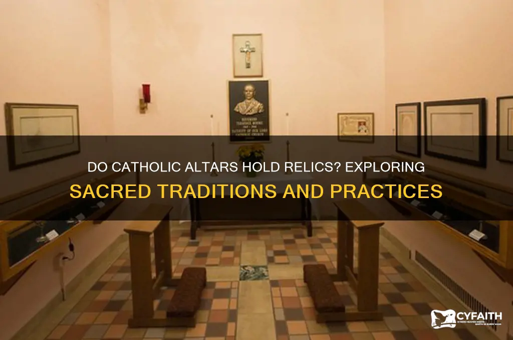 do catholic altars have relics