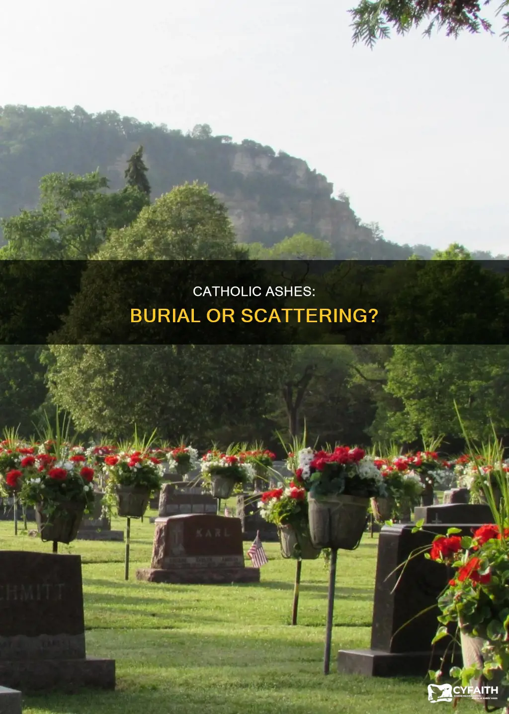 do catholic ashes have to be buried
