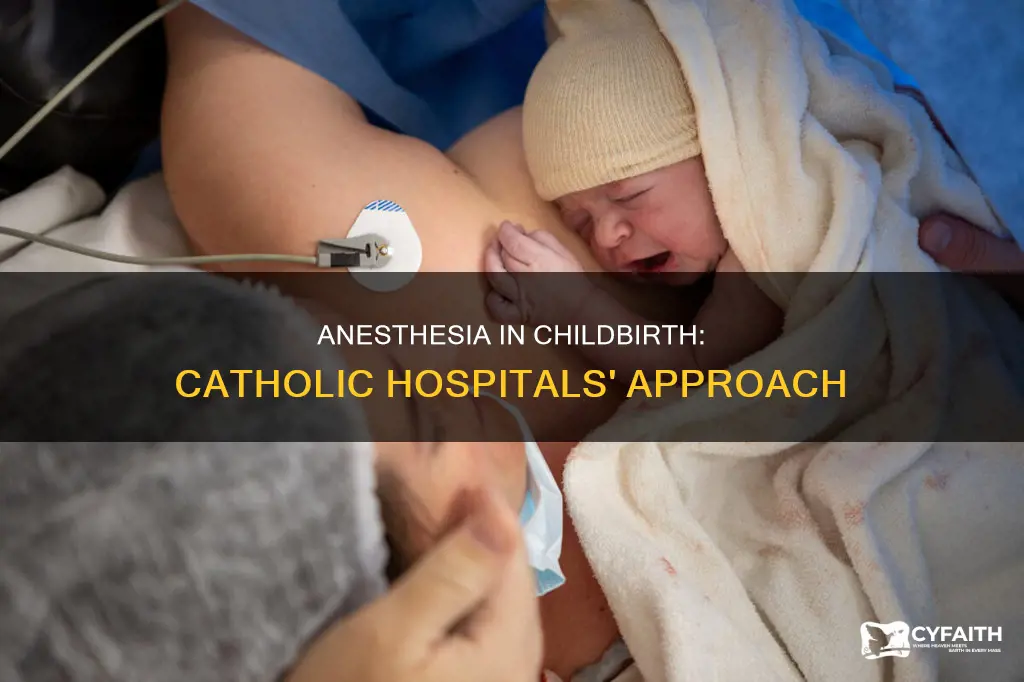 do catholic hospitals use anesthesia for childbirth