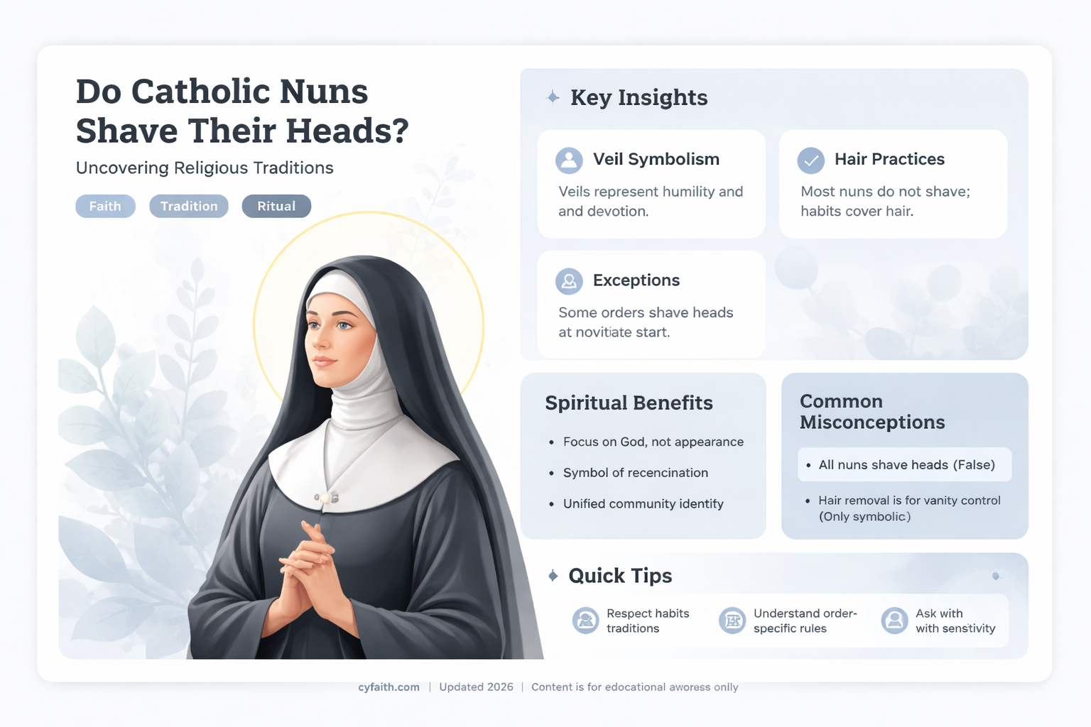 are catholic nuns bald