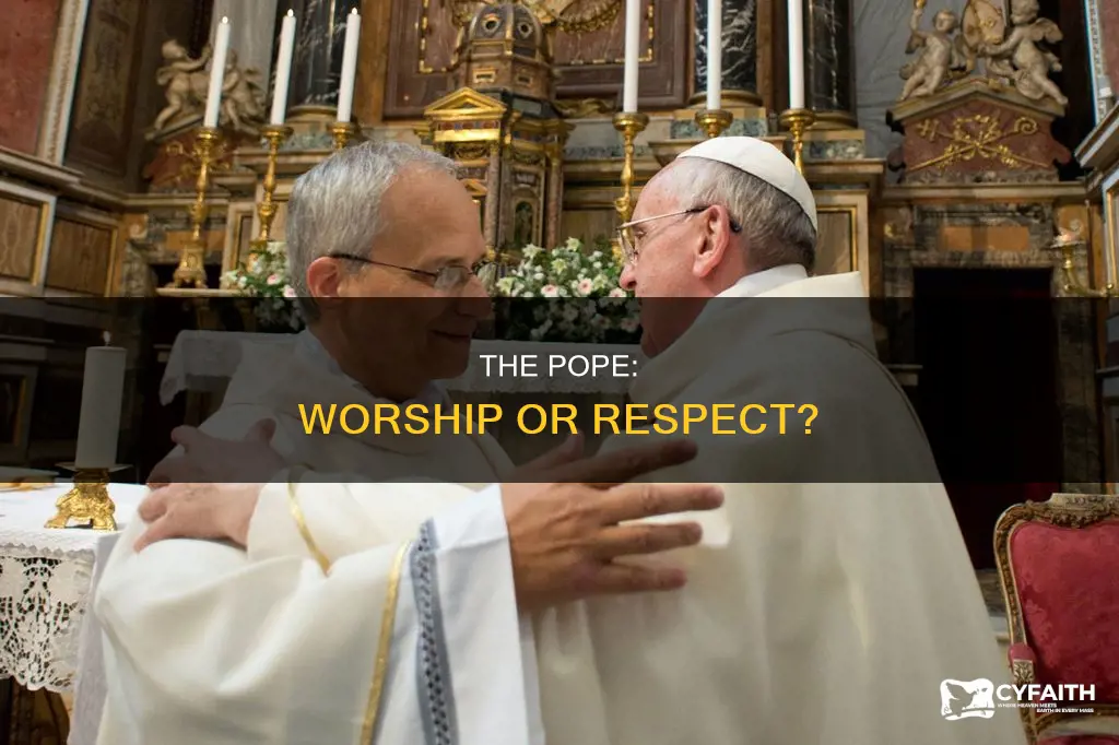 do catholic people worship the pope