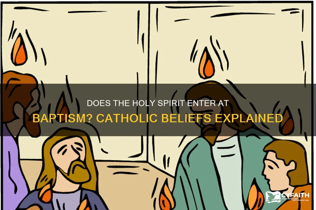 do catholics belive the holy spirit enters you at naptism
