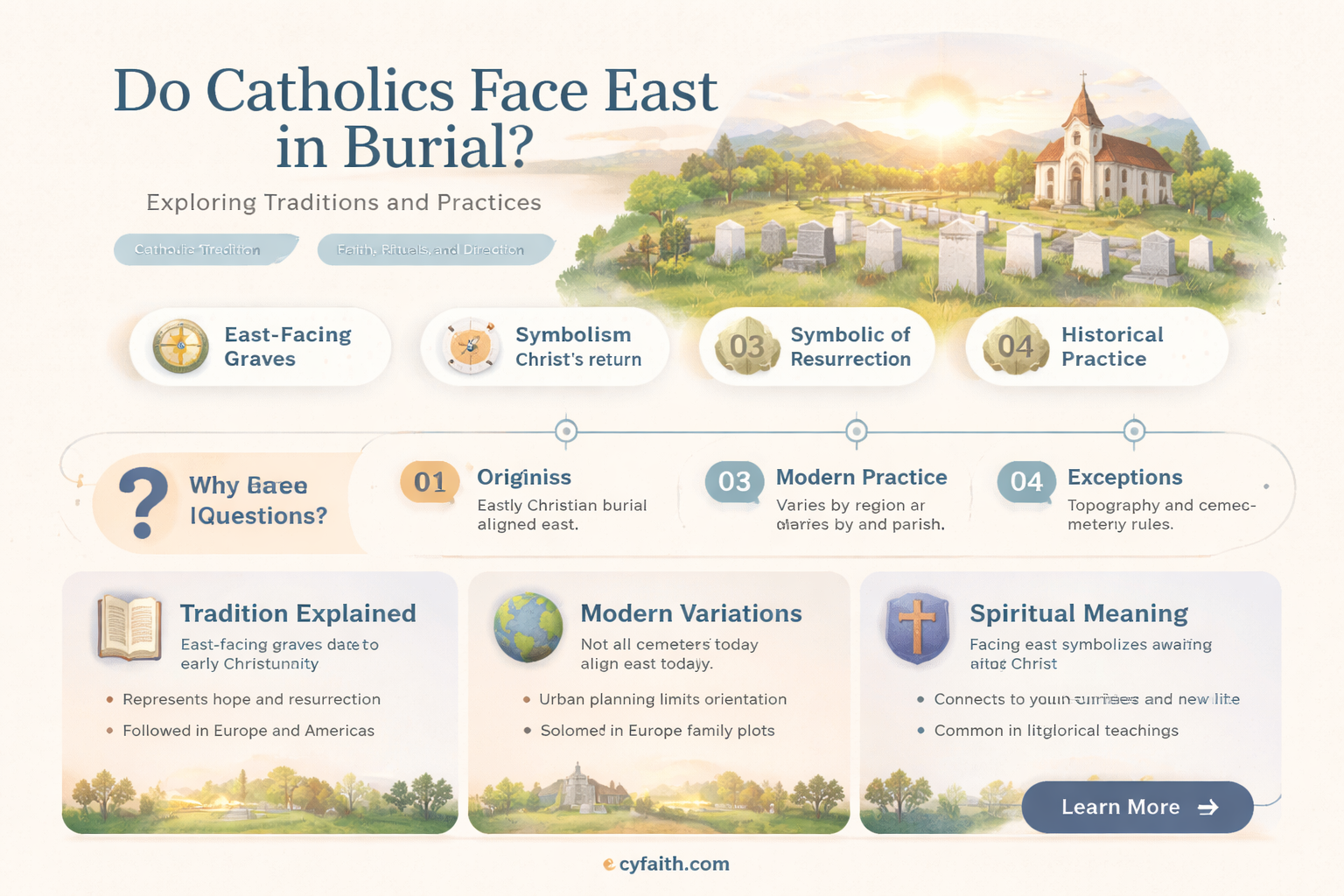 are catholics buried facing east