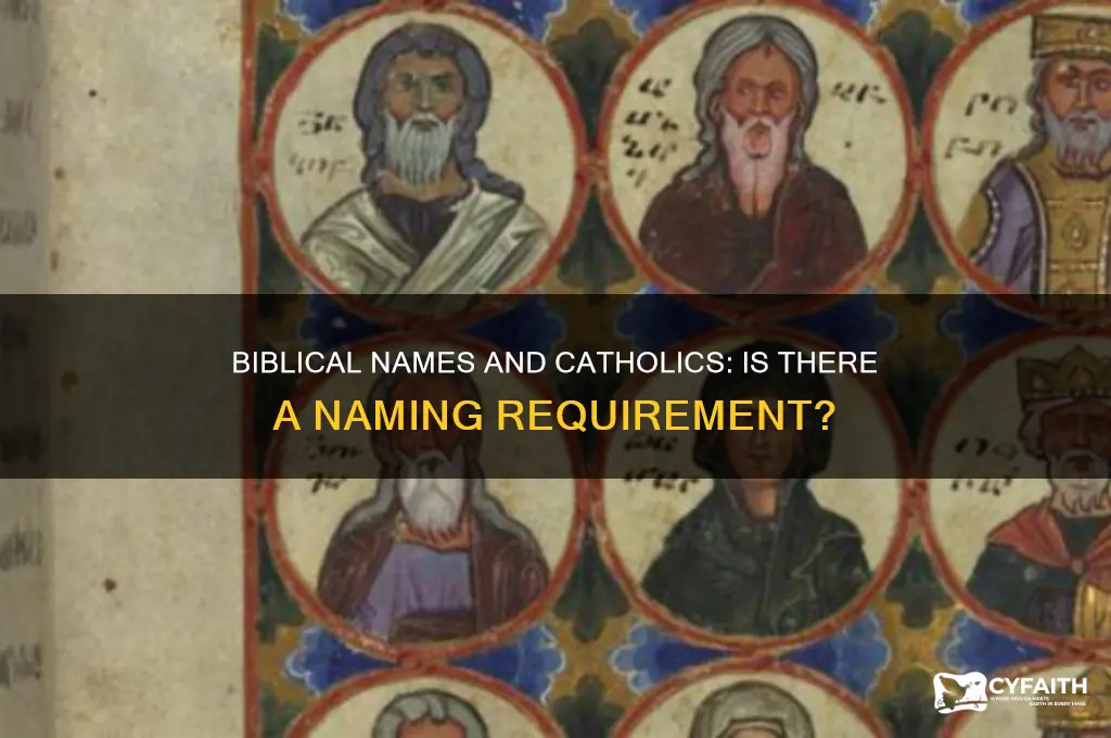 do catholics have to be named a biblical name