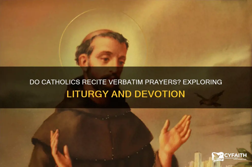 do catholics have verbatim prayers