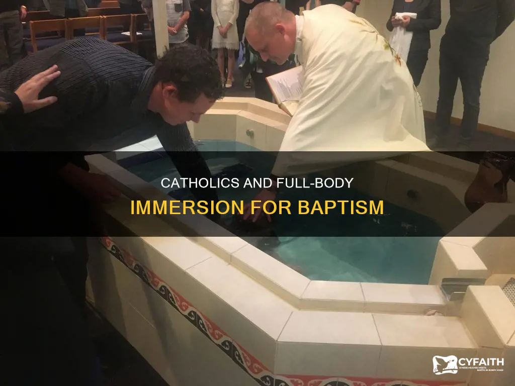 do catholics immerse in water for baptsim