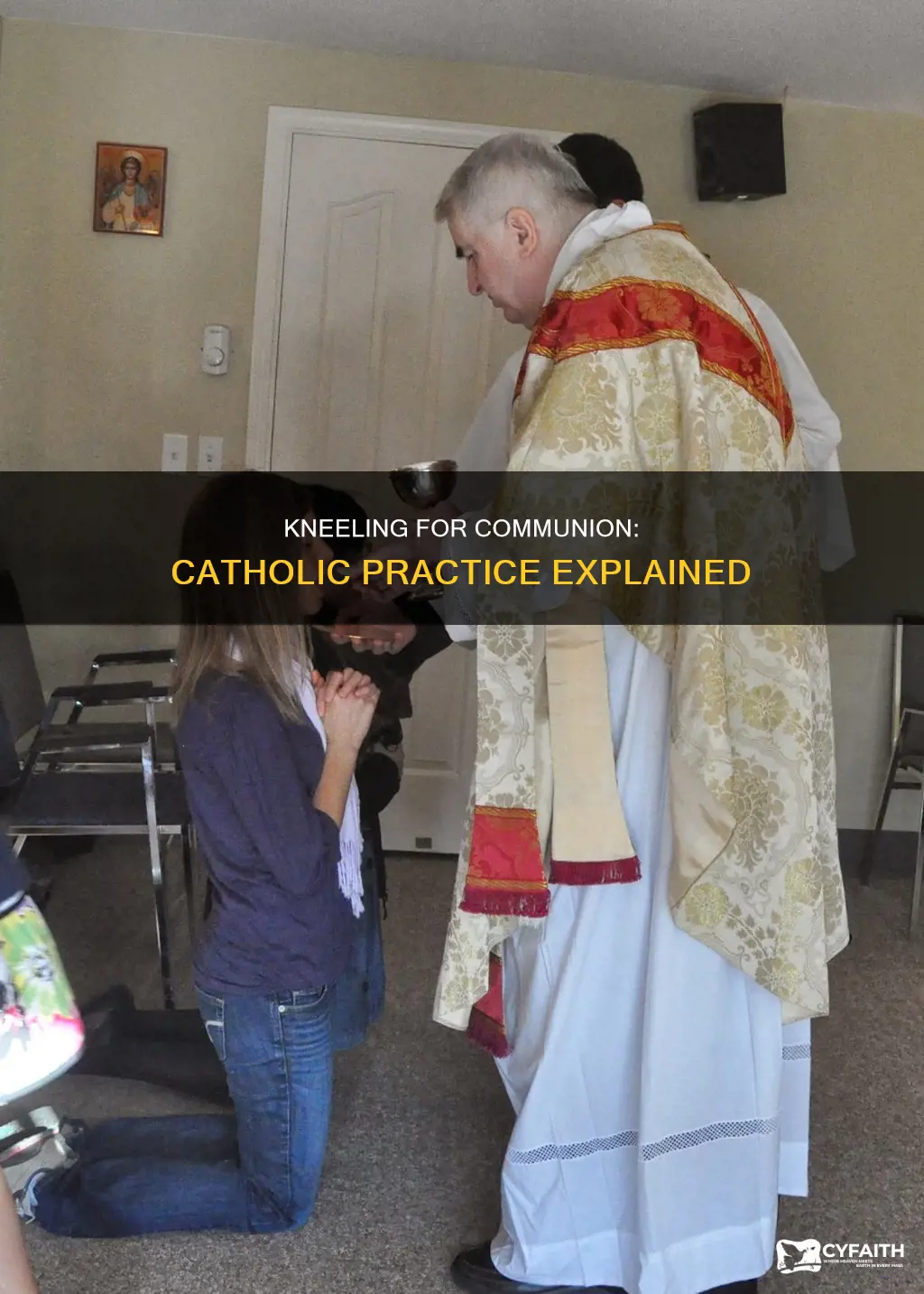 do catholics kneel to take communion