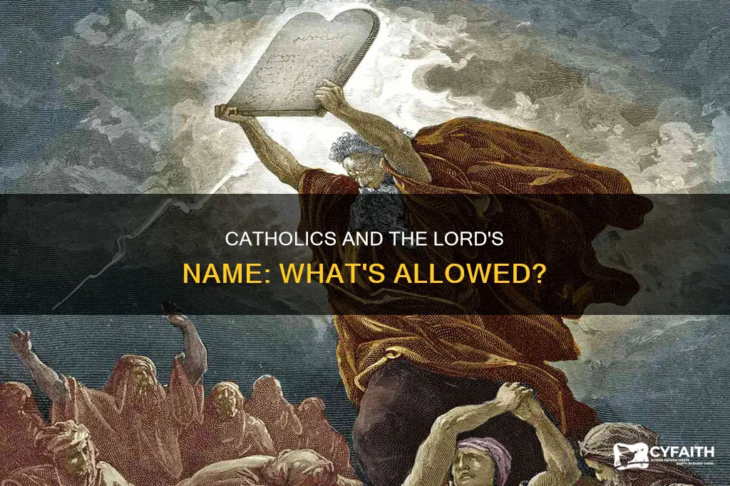 do catholics take the lords name in vain