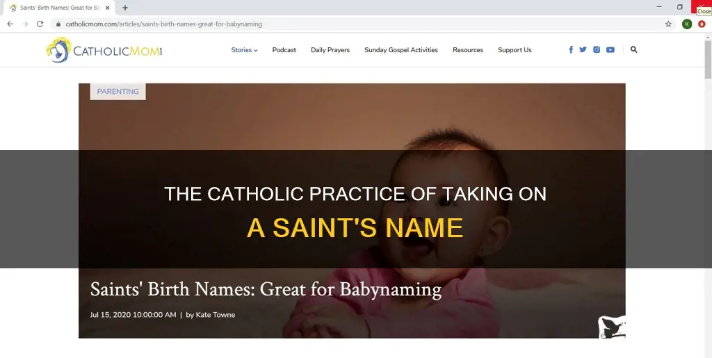 do catholics take the name of a s