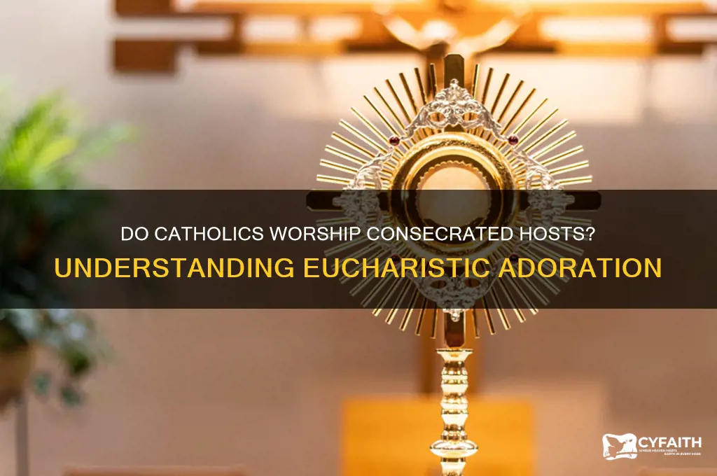 do catholics worship consecrated hosts