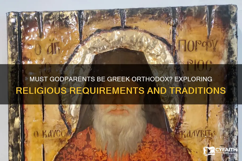 do godparents have to be greek orthodox