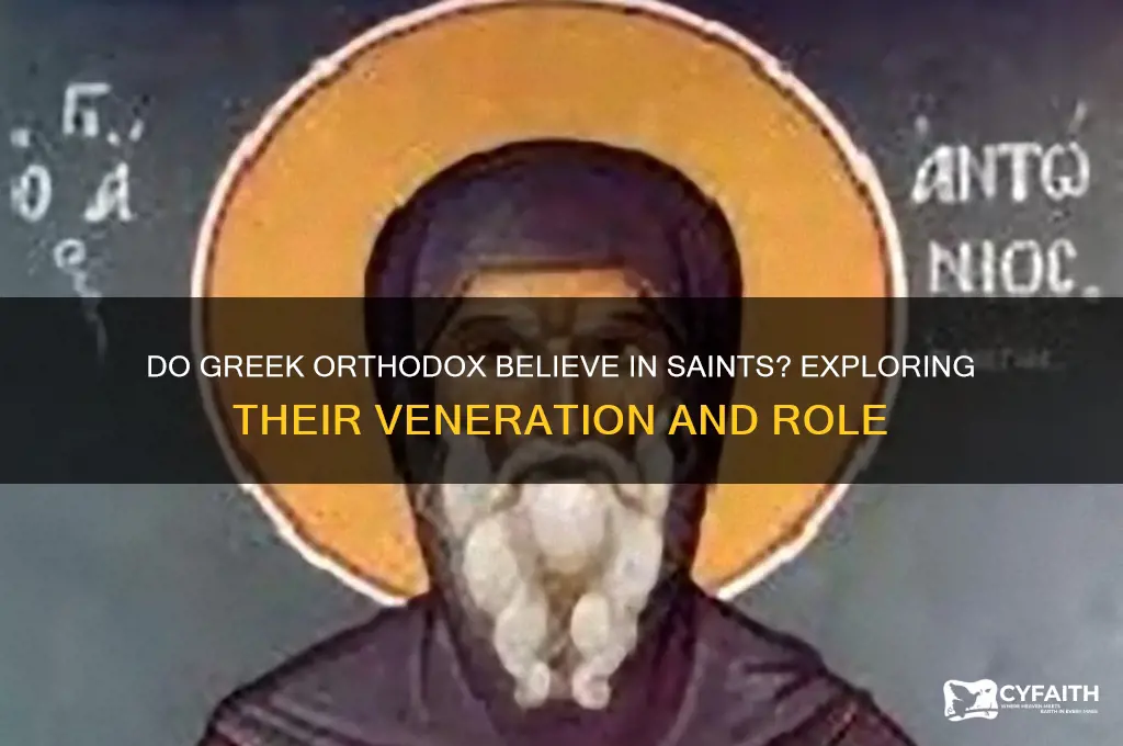 do greek orthodox believe in saints