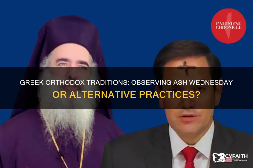 do greek orthodox celebrate ash wednesday