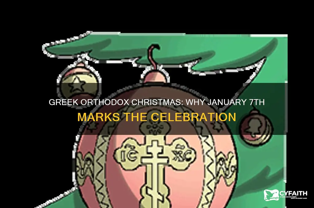 do greek orthodox celebrate christmas on january 7th