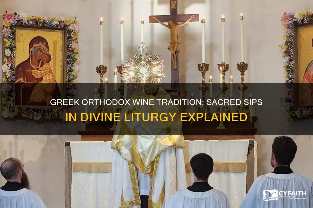 do greek orthodox drink wine in mass